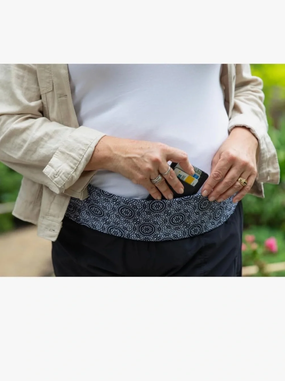 Bandi Black & White Large Pocket Belt